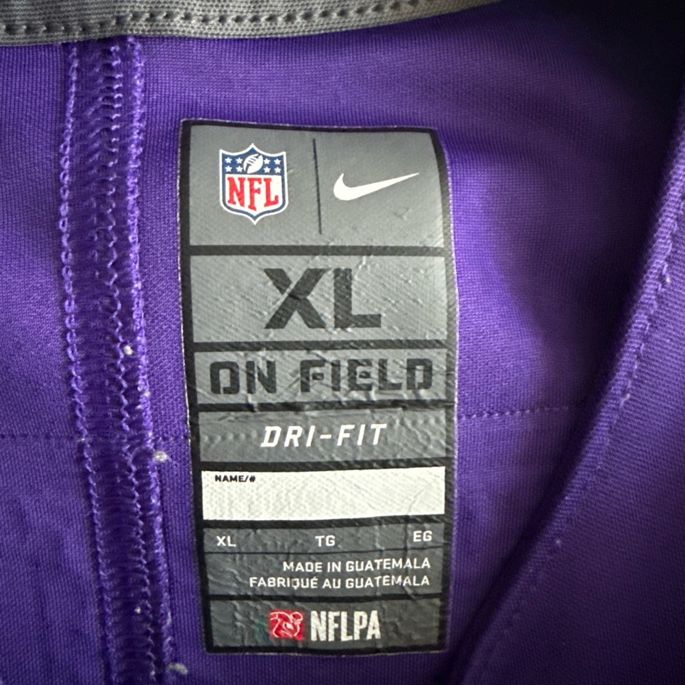 Men’s Nike DALVIN COOK #33 MINNESOTA VIKINGS Vapor Limited Jersey Sz XL - Purple - Picture 4 of 6